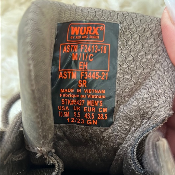 Red Wing Steel Toe Slip Resistant Work Boots Shoes Brown - Picture 5 of 16